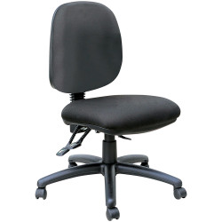 Mondo Java Medium Back Office Chair 3 Lever Mechanism Black Fabric Seat and Back