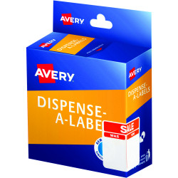 Avery Dispenser Label 60x40mm Sale Was/Now Red Pack of 300