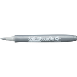 Artline Decorite Brush Markers Metallic Silver Pack Of 12