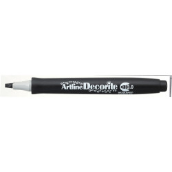 Artline Decorite Markers 3.0mm Chisel Standard Black Pack Of 12