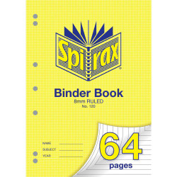 Spirax Binder Book 120 A4 64 Page 8mm Ruled