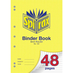 Spirax Binder Book 122 A4 48 Page 8mm Ruled