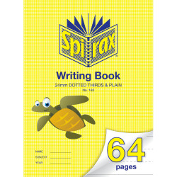 Spirax Writing Book No.163 335x240mm 64 Page 24Mm Dotted Thirds