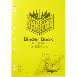Spirax Binder Book P120 A4 64 Page 8mm Ruled
