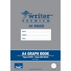 Writer Premium Graph Book A4 10mm 48 Pages