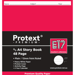Protext Premium Story Book 190x210mm 12mm Plain and Ruled 48 Pages