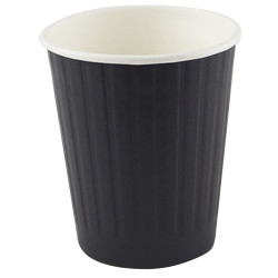 Writer Disposable Double Wall Paper Cups 227ml 8oz Box of 500 Black