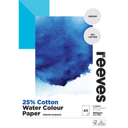 Reeves Cotton Watercolour Pad A3 200gsm FSC 12 Sheets