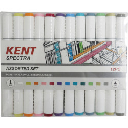 Kent Spectra Marker Graphic Design Assorted Set of 12