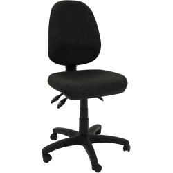 EG100 Medium Seat Office Chair 3 Lever High Back Charcoal Fabric Seat and Back