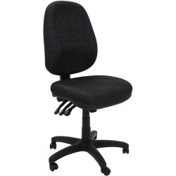 High Back Task Chair Large Seat Pan 3 Lever Mechanism Moulded Foam Charcoal Fabric