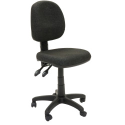 EC070BM Small Seat Office Chair 2 Lever Medium Back Charcoal Fabric Seat and Back