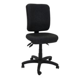 EG400 Medium Seat Office Chair 3 Lever High Square Back Charcoal Fabric Seat and Back