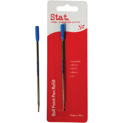 Stat Ballpoint Pen Refill Cross Compatible Medium Pack of 10 Blue
