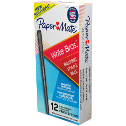Paper Mate Write Bros Ballpoint Pen Medium 1mm Black Pack of 12