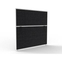 Shush 30 Desk Divider Screens 1200Hx1500W White Frame Black Pinnable Fabric