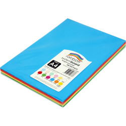 Rainbow System Board A4 150gsm Bright Assorted 100 Sheets