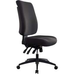 Buro Tidal Office Chair High Back No Arms Seat Slide Black Fabric Seat and Back