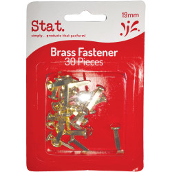 Stat Paper Fasteners 19mm Pack of 30 Brass