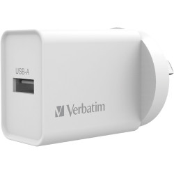Verbatim Single USB Port Charger 2.4A White