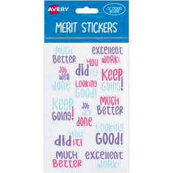 Avery Merit Stickers 52 Labels Assorted