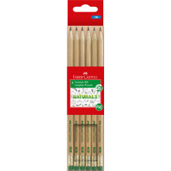 Faber Castell Graphite Pencil Naturals HB Pack of 6