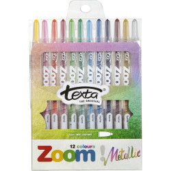 Texta Zoom Crayon Pack12 Metalic Colours  Pack12