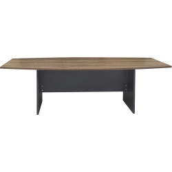 OM Premiere Boardroom Table W2400 x D1200 x H720mm Regal Walnut and Charcoal