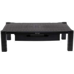 Office Choice Extra Wide Monitor Stand with drawer 560Wx336Dx103-163mmH Black