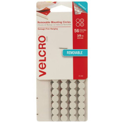 Velcro Brand Removable Circles 9mm White Pack of 56 White