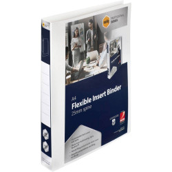 Marbig Clearview Insert Binder A4 25mm 2D White Box of 12