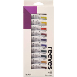 Reeves Oil Paint 12ml Assorted Colours Set of 12