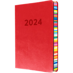 Collins Edge Rainbow Diary A5 Day to a Page Red