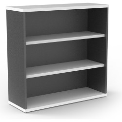 Rapidline Worker Bookcase 3 Shelves 900Hx900Wx315mmD Natural White and Ironstone