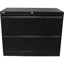 Rapidline GO Lateral Filing  Cabinet 2 Drawer 705Hx900Wx473mmD Black