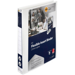 Marbig Professional Clearview Insert Binder A4 3D Ring 25mm White