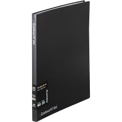 Colourhide Fixed Display Book A4 20 Sheets Black