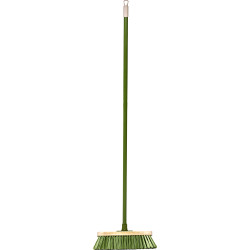 Cleanlink Outdoor Broom with  Metal Handle Green