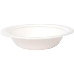 Earth Eco Sugarcane  Round Bowls White 180mm  Pack of 25