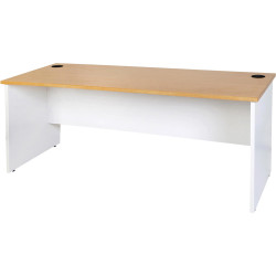 Logan Straight Desk  1800Wx900mmD  White and Oak