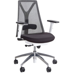 NTR Anchor Executive Chair Mesh Back with Arms White Frame