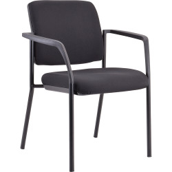 Buro Lindis Stackable Visitor Chair - 4 Leg Base with Arms Black