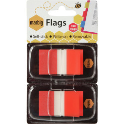 MARBIG FLAGS COLOURED TIP Red