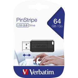 VERBATIM STORE N GO DRIVE Pinstripe 64GB USB Black