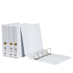 MARBIG INSERT BINDERS A4 2D Ring 25mm White