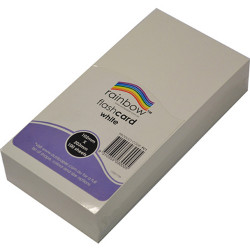 Rainbow Flash Card 290gsm 203mmx102mm White 100 Sheets