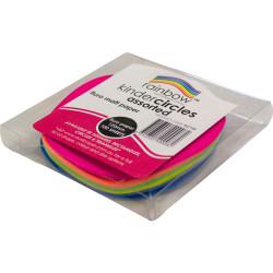 KINDER SHAPES Fluoro Paper Circles 120mm Pack of 100