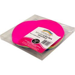 KINDER SHAPES Fluoro Paper Circles 180mm Pack of 100