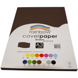 Rainbow Cover Paper A3 125gsm Brown 100 Sheets