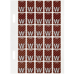 Avery Alphabet Coding Label W Side Tab 20x30mm Brown Pack of 150